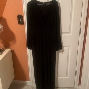 Black long sleeved Tahari jumpsuit with pockets!